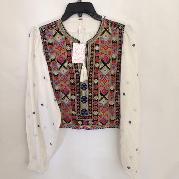 Free People Tops Enter Loveland Embroidered Top Free People Poshmark